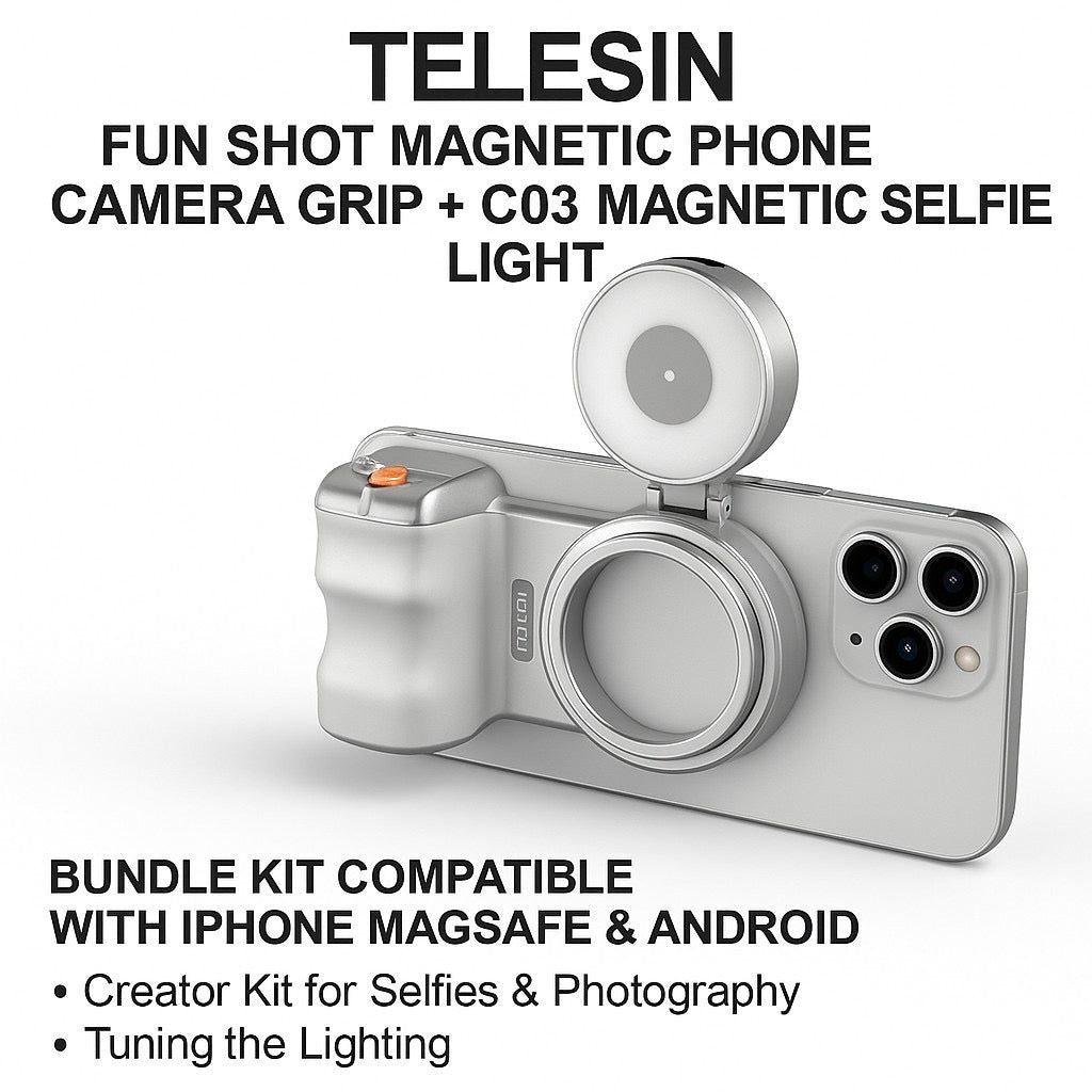 TELESIN Professional Shooting & Lighting Kit- Perfect for Vlogging or Photography