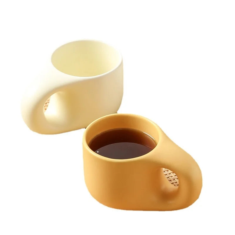 Handmade Chubby Mug Creative Nordic Home Decoration & Oval Plate