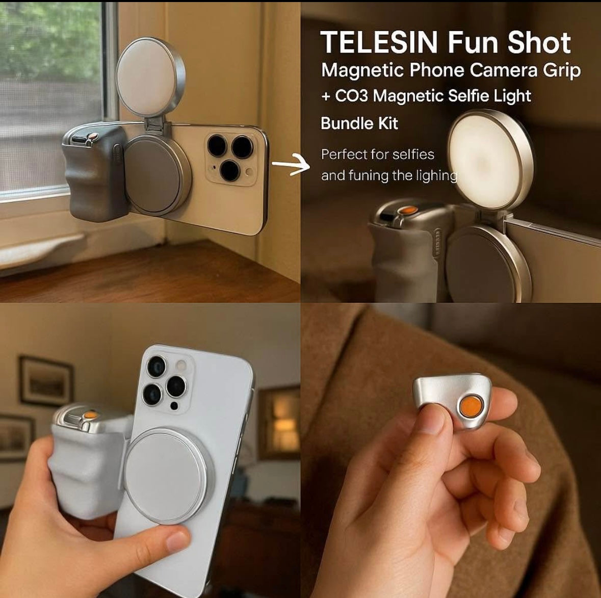 TELESIN Professional Shooting & Lighting Kit- Perfect for Vlogging or Photography