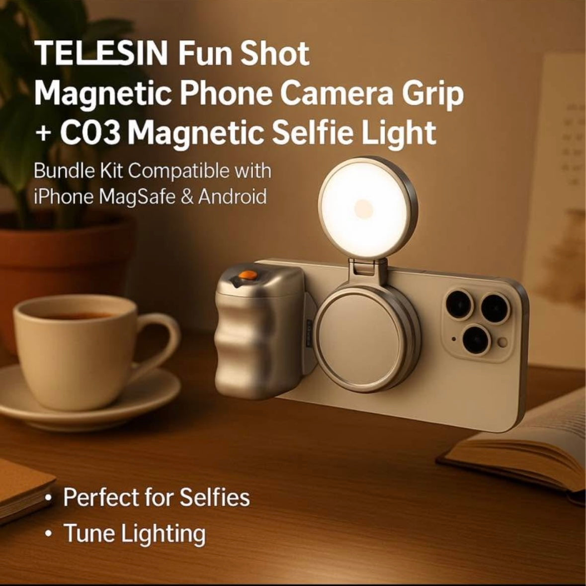 TELESIN Professional Shooting & Lighting Kit- Perfect for Vlogging or Photography